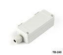 TB-240 IP-67 Enclosure with Moulded-on Cable Gland (Light Gray, V0)