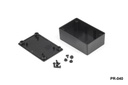 [PR-040-0-0-S-0] PR-040 Contenitore di progetto in plastica (nero, senza orecchio di montaggio, HB)