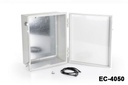 [EC-4050-0-0-G-0]	EC-4050 IP-67 Plastic Enclosure ( Light Gray ,ABS ,with Mounting Plate , Flat Cover ) 