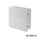 [EC-3535-15-G-G-0]  EC-3535 Hinged IP-67 Plastic Enclosures ( Light Gray , ABS , with Mounting Plate , Flat Cover , Thickness 150 mm)