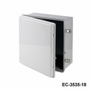 [EC-3535-15-G-G-0]  EC-3535 Hinged IP-67 Plastic Enclosures ( Light Gray, with Mounting Plate , Flat Cover, Thickness 150 mm)
