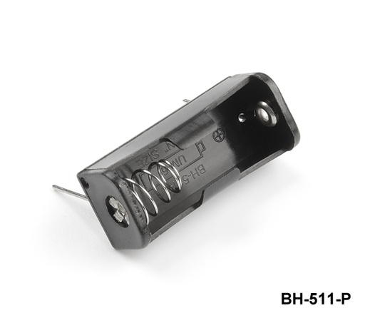 [BH-511-2] 1 τεμ. κάτοχος μπαταρίας μεγέθους UM-5 / N (καρφίτσα τοποθέτησης σε πλακέτα PCB)
