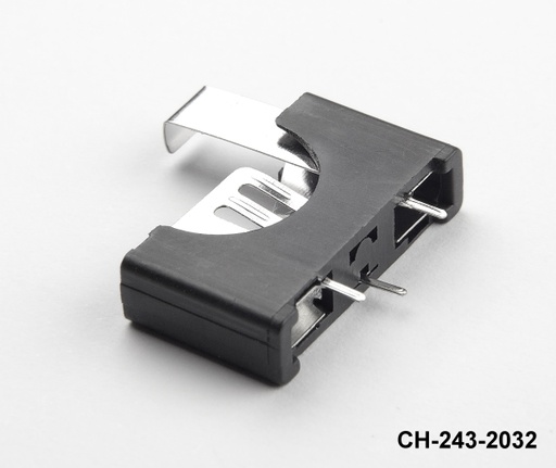 [CH-243-2032] CH-243-2032 Suporte de bateria com pino para montagem em PCB para CR2032 (vertical)