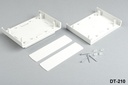 [DT-210-A-0-G-0] Пластмасов корпус за проекти DT-210 (светлосив, от двете страни светлосиви панели, с комплект за монтиране под наклон)+