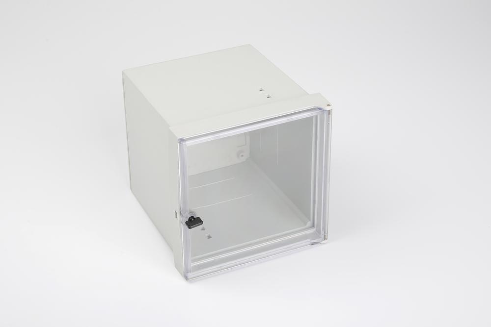 PT-280 Din Panel Enclosure (Light Gray) Transparent Hinged Front Cover