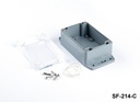 [SF-214-C-0-D-0] SF-214 IP-65 Flanged Heavy Duty Enclosures ( Dark Gray , Transparent Cover) 1519