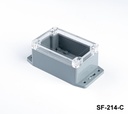 [SF-214-C-0-D-0] SF-214 IP-65 Flanged Sealed Enclosure (Dark Gray, Transparent Cover) 1518
