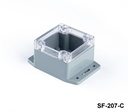 [SF-207-C-0-D-0] SF-207 IP-67 Flanged Sealed Enclosure (Dark Gray, Transparent Cover) 1571