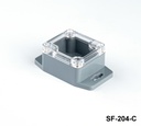 [SF-204-C-0-D-0] SF-204 IP-67 Flanged Sealed Enclosure (Dark Gray, Transparent Cover) 1606