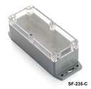 SF-235 IP-67 Sealed Box w/Mounting Foot (Dark Gray, Transparent Cover)