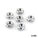 [A-606-0-0-M-0] M3x0,5x2,2 mm メタリックグレーナット
