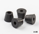 [A-88-0-0-S-0] A-88 Rubber Feet  (Metal Scaled) / Black