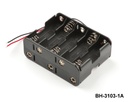[BH-3103-1A] 10 шт. держателей для батареек UM-3 / размера AA (5+5) (проводные)