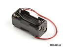 [BH-443-A]  4 pcs  UM-4 / AAA size Battery Holder (2+2) (Wired) 5531