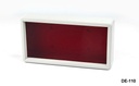 [DE-110-A-0-G-0] DE-110 Display Enclosure (Light Gray, Red Glossy Panel, Flat Panel)