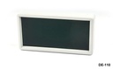 [DE-110-Y-0-G-0] DE-110 Display Enclosure (Light Gray, Green Panel, Flat Panel)