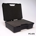 Caixa de plástico PC-470 (preta) com espuma