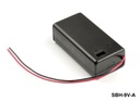 [SBH-9V-A] 1 бр. държач за 9V батерия (кабелен) (с покритие)