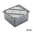 [SF-231-0-0-D-0] SF-231 Caja estanca de plástico IP-67 para uso industrial con pie de montaje