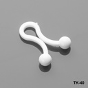 [TK-040-0-0-B-0] Cable Fixing Clip (White, 4-6.5 mm)
