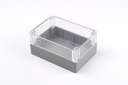 SE-238 Caja de plástico IP-67 para uso industrial (gris oscuro, cubierta transparente)++