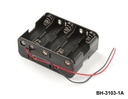 [BH-3103-1A] 10 бр. държачи за батерии UM-3 / размер AA (5+5) (кабелни)