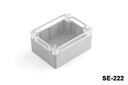 [SE-222-C-0-DT-AP] Caja de plástico para uso industrial IP-67 SE-222 (gris oscuro, cubierta transparente)
