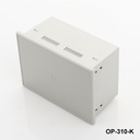Caja para panel de operador Op-310 Gris claro / Apertura de pantalla cerrada