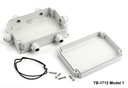 [tb-1712-m1-0-g-v0] tb-1712  ip-67 Enclosure with Moulded-on Cable Gland ( Light Gray, model 1, v0) 12890