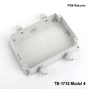 [tb-1712-m4-0-0-g-v0] TB-1712 IP-67 burkolat öntött kábelbemenettel ( világosszürke , 4-es modell, v0)