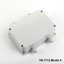 [tb-1712-m4-0-g-v0] TB-1712 IP-67 Enclosure with Moulded-on Cable Gland ( Light Gray, model 4, v0) 12899