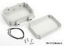 [tb-1712-m4-0-g-v0] tb-1712 ip-67 Enclosure with Moulded-on Cable Gland ( Light Gray, model 4, v0)