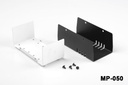 [mp-050-0-m-0] MP-050 metalen projectbehuizing (witte basis, zwarte bovenkap)