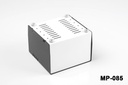 [mp-085-0-0-m-0] MP-085 Caja metálica para proyectos (base blanca, cubierta superior negra)++