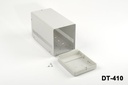 [dt-410-k-0-g-0] Caixa da fonte de alimentação DT-410 (cinzento claro, abertura do ecrã fechada)++