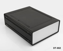  [dt-552-0-0-0-s-0] dt-552 Aluminiowa obudowa biurkowa (czarna, z płytą montażową, płaski panel, wentylacja)