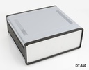 [dt-550-0-0-d-a] DT-550 Aluminium Desktop Enclosure (Dark Gray, with Mounting Plate, Flat Panel, No Ventilation) 12984