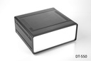 [dt-550-0-0-s-a] DT-550 Aluminium Desktop Enclosure (Black, with Mounting Plate, Flat Panel, No Ventilation) 12987