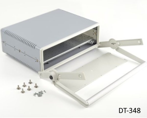 [dt-348-k-0-g-0] dt-348 masa tipi laboratuvar kutu (gri, taşıma kulplu, havalandırmalı)