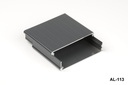 Caixa de perfil de alumínio AL-113 cinzento escuro