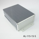 Al-115-15 Aluminium Profile Enclosure Light Gray + Dark Gray 13150