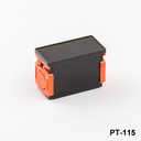 PT-115-01 Caja para montaje en panel Negra