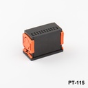 PT-115-01 Caja para montaje en panel Negro +