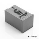 PT-140-01 Caja para panel Din gris oscuro