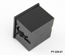 PT-220-01 Caja para panel DIN negra cerrada