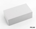 Caixa de plástico PR-240 para projectos, cinzento claro