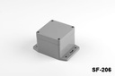 [SF-206-0-0-0-D-0] حاويات SF-206 IP-67 ذات الحواف للخدمة الشاقة (رمادي داكن، غطاء مسطح)