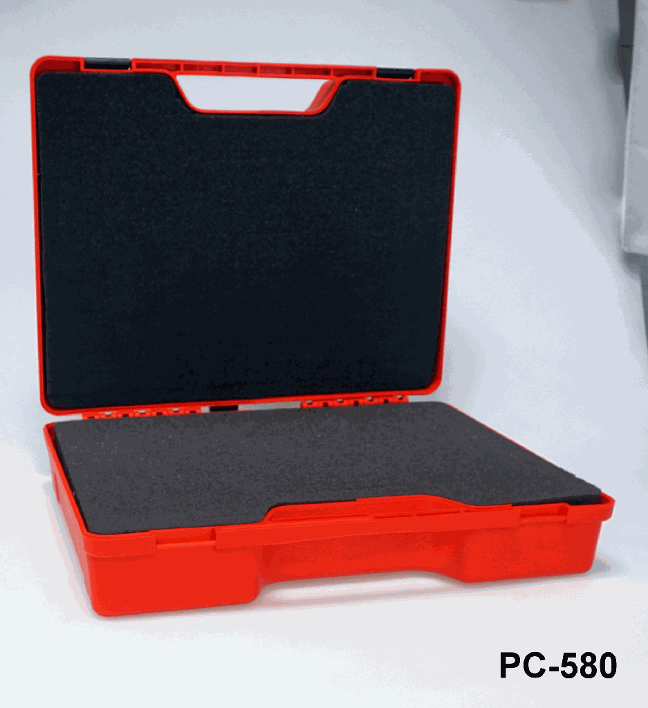 Пластиковый кейс PC-580 (красный) с пенопластом