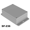 حاوية SE-236 IP-67 بلاستيكية شديدة التحمل (رمادي داكن، ABS، غطاء مسطح)