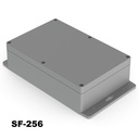 [SF-256-0-0-0-D-0] حاويات SF-256 IP-67 ذات الحواف ذات الحواف للخدمة الشاقة (رمادي داكن، ABS، بدون تجمع ملصقات، غطاء مسطح، HB)